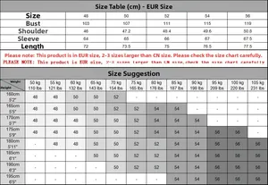 Guide des tailles européennes pour vestes de costume ajustées, tailles 48 à 56 homme