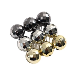 Faceted CCB plating beads in gold silver and black for DIY jewelry and crafts making