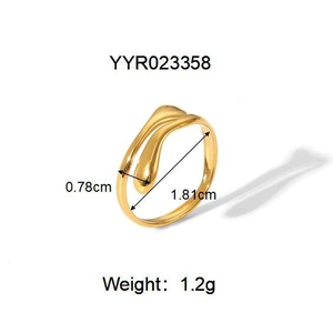 Detailed technical diagram showing dimensions and weight of a gold crown ring