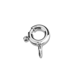 Genuine S925 sterling silver spring ring clasp for necklace and bracelet DIY making