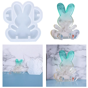 Rabbit Silicone Mold DIY Resin Casting Christmas Bunny Shape For Handmade Soap Candle Making Ornament Crafting