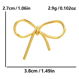 Spécifications détaillées du pendentif nœud doré avec les dimensions et le poids précis