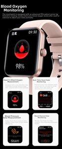 Detail view of pink smartwatch sensors monitoring heart rate, SpO2, and blood sugar data