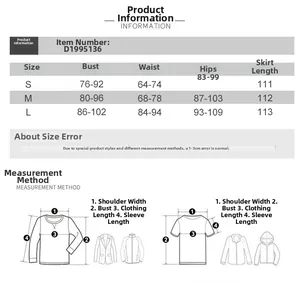 Detailed size chart for summer backless dress showing bust waist and hip measurements