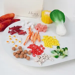 Modèles De Simulation De Nourriture Miniature Légumes Viande Accessoires En PVC Réalistes Pour Cuisine De Poupée Jeux De Rôle Enfants
