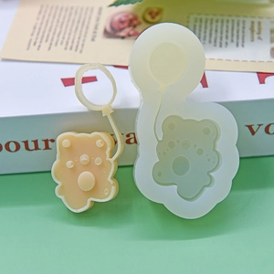 Bear With Balloon Silicone Mold For DIY Baking Fondant Chocolate Mousse Cake Craft Resin Jewelry Pendant Cute Cartoon