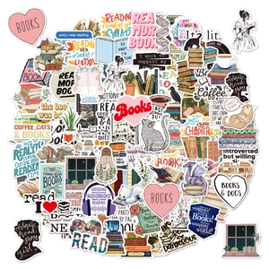 Waterproof Vinyl Reading Stickers Literary Quotes Decals For Laptop Water Bottle Scrapbook Journaling Gift For Bookworm