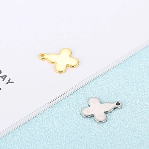 Golden and silver hollowed stainless steel cross pendants for DIY jewelry making