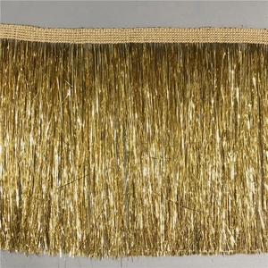 Tinsel Fringe Trim Shimmering Metallic Foil Tassel Ribbon For Dance Costume DIY Craft Christmas Stage Decor