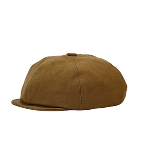 Classic caramel brown twill newsboy cap for women in a vintage minimalist style
