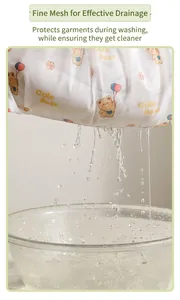 Close-up of fine mesh laundry bag showing excellent water permeability for protection