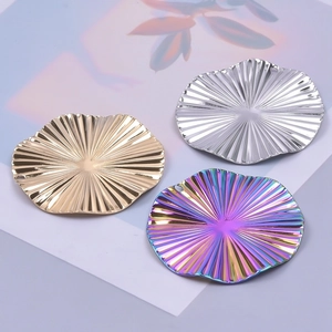 18k gold plated stainless steel fan shell pendants in gold silver and rainbow colors