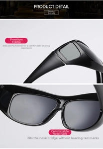 Detail view of the ergonomic nose pads and high-gloss PC frame on cycling sunglasses