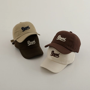 Classic cotton baseball caps with Royal embroidery in assorted earth tones colors