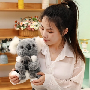 Cute koala plush mother and baby stuffed animal toy for kids nursery comfort