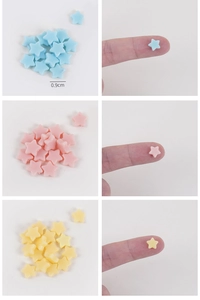 Détails des perles étoiles macaron de 0,9 cm pour le bricolage et le nail art créatif