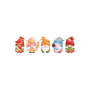Christmas elf wall stickers with fruit and dessert themes for kitchen and home decor