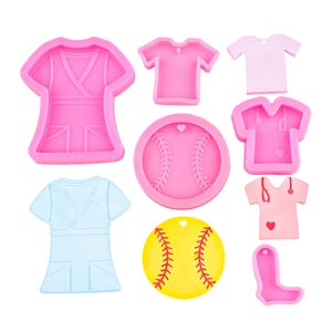 Siliconen mal set voor hars honkbal en medische verpleegstersuniformen voor DIY knutselen