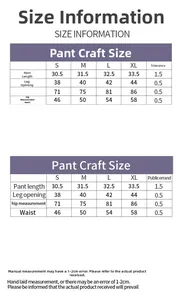 Size chart detail for high waist yoga shorts showing waist, hip, and leg measurements