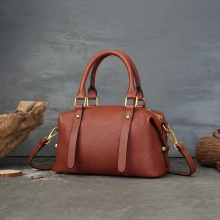 Echte Leder Umhängetasche, weiches Rindsleder Vintage Crossbody Bag für Pendeln und Business.