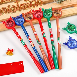 Christmas sequin reindeer pens in festive colors with Merry Christmas lettering
