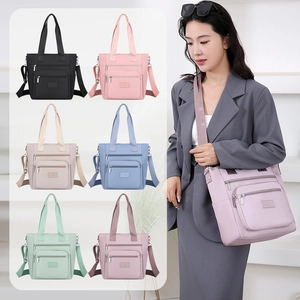 Women Oxford Cloth Shoulder Bag Multi Pocket Large Capacity Waterproof Crossbody Tote For Daily Casual Commute Fashion