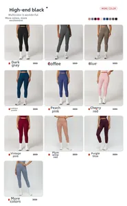Detailed grid view showcasing 10 vibrant colors of high-waisted lifting yoga leggings