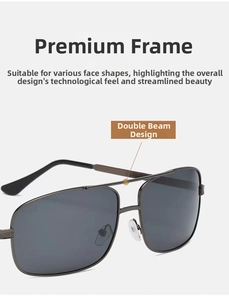 Detailed view of the double bridge design and metallic frame on polarized sunglasses