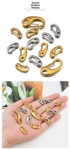 Detailed comparison of various sizes of gold and silver spring clasps for DIY jewelry making