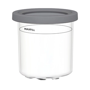 Replacement container for Ninja Pints with gray lid and Max Fill water line indicator