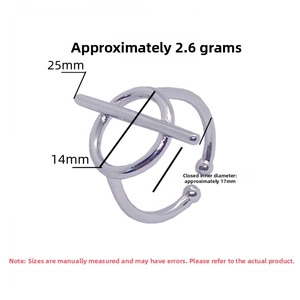Technische Skizze des 925 Silberrings mit 17mm Innendurchmesser und 25mm Stabmaßen