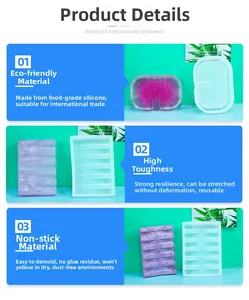 Detailed view of flexible food-grade silicone soap dish molds for DIY resin casting