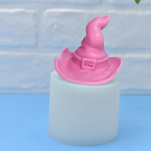 Wizard magic hat silicone mold with finished resin craft and square buckle detail