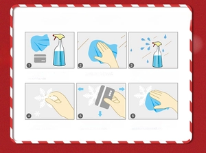 Step-by-step installation guide for Christmas blue snowflake window static stickers