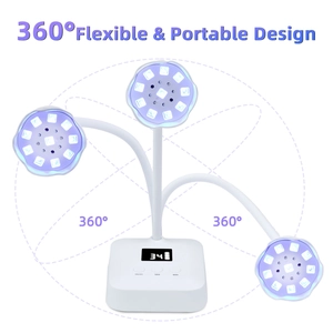 Tragbare Lotus UV-Nagellampe mit flexiblen Schläuchen und LED-Timer-Display