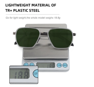 Ultralight polarized sunglasses weighing only 18.8g on scale with TR and steel frame