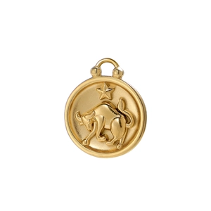 Elegant 18K gold-plated Taurus zodiac pendant crafted in high-quality titanium steel