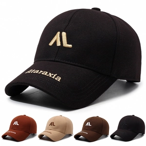 Unisex Cotton Baseball Cap Letter Embroidery Adjustable Peaked Sun Hat Casual Retro Outdoor Sport Style Headwear