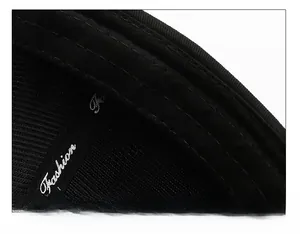 Detail of widened sweatband with Fashion lettering and premium stitching inside the hat