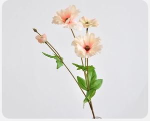 Detailed close-up of pink silk ranunculus petals with realistic gradient texture