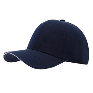 Klassische dunkelblaue Baseballkappe mit Sandwich-Peak und 6-Panel-Baumwoll-Design