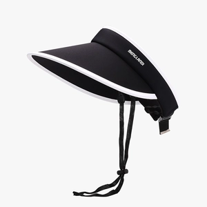 Women's UV protection ice silk sun hat with wide brim and adjustable chin strap