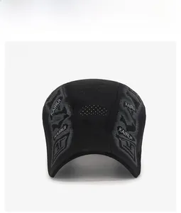 Close-up of black quick-dry outdoor cap featuring breathable mesh and KAIRUI side branding