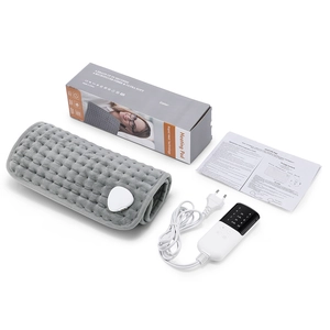 Microplush heating pad set with a 10-level temperature controller and packaging box
