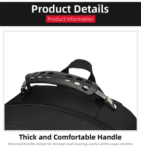 Close-up of a reinforced black ergonomic handle with a sturdy steel cable for heavy loads