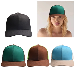 Classic Trucker Hat Breathable Mesh Baseball Cap Cotton Polyester Sun Protection Outdoor Casual Adjustable For Men Women