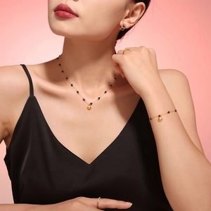 Starfish shell jewelry set with blue beads and 18k gold plated stainless steel