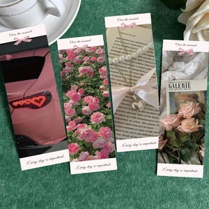 Pink Aesthetic Paper Bookmarks Artistic Reading Cards Own The Moment Decorative DIY Scrapbooking Stationery