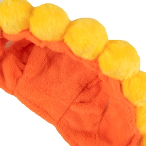 Cute sunflower plush pet hat for cats and dogs with adjustable soft fleece material