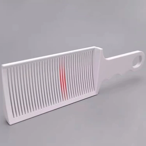 Peigne de dégradé en plastique blanc ergonomique pour coupe de cheveux professionnelle